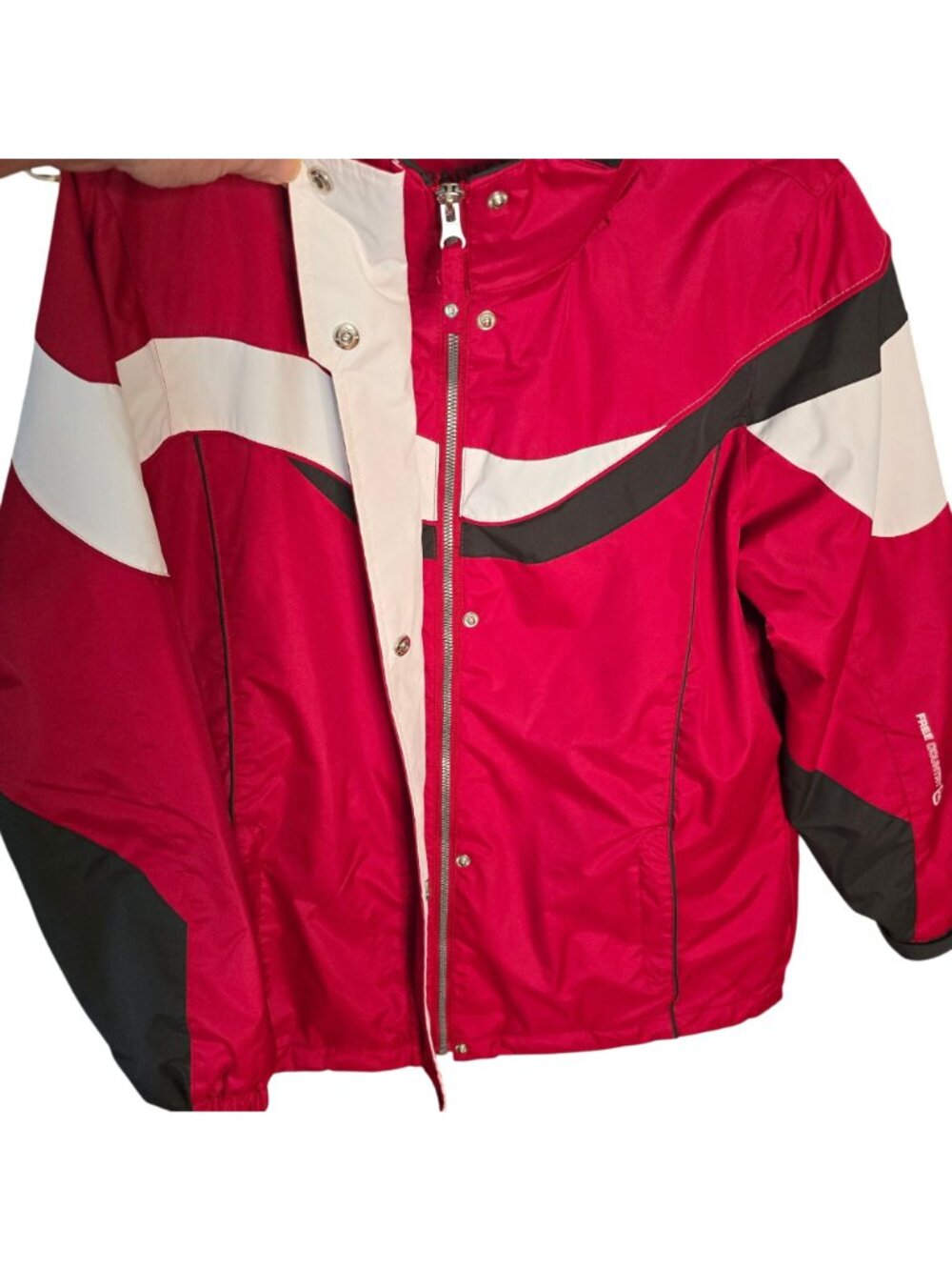 Vintage Free Country Radiance Ski Jacket Medium Red White Wave Colorblock - Picture 5 of 16